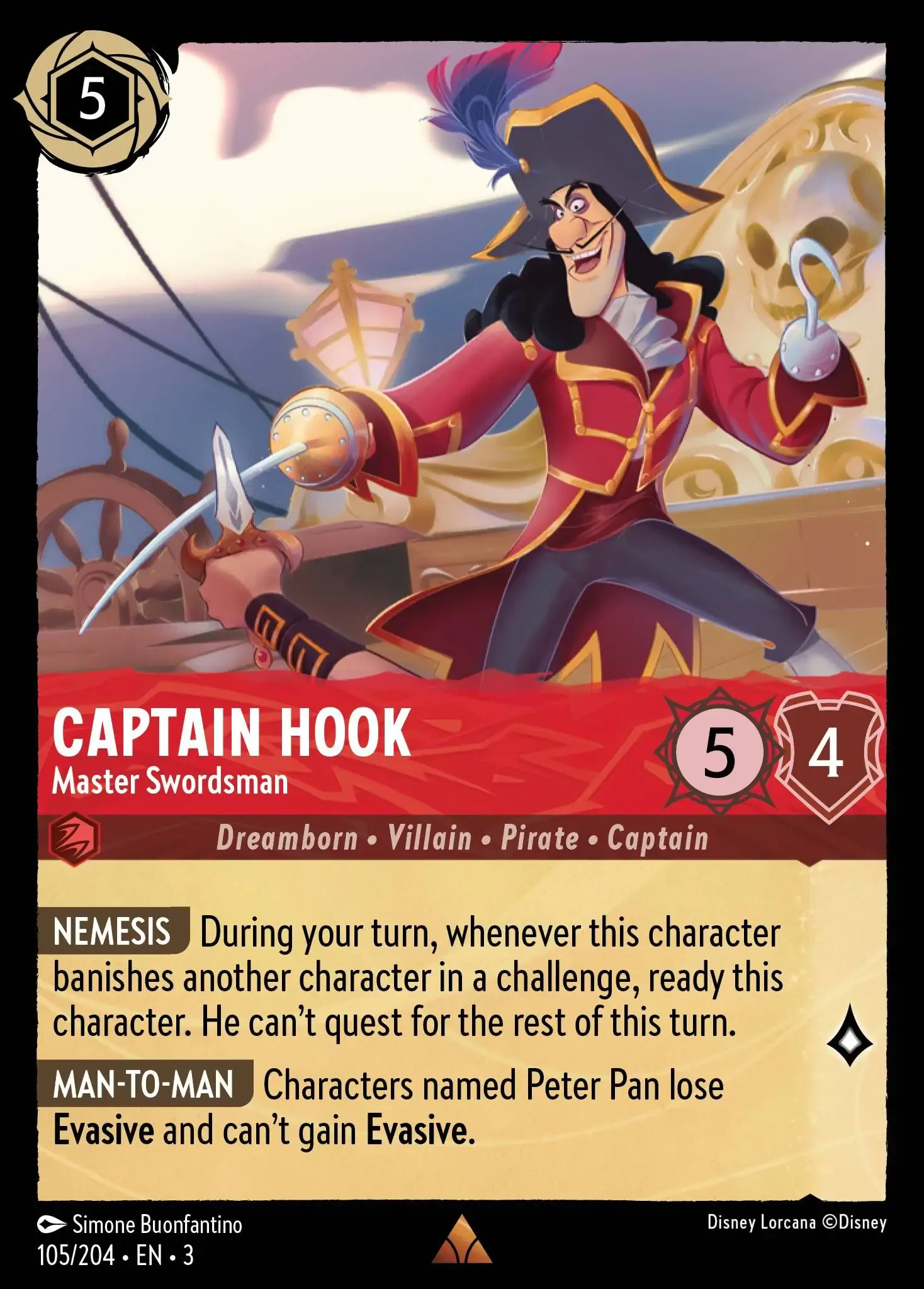 Captain Hook - Ruthless Pirate, Lorcana Cards